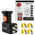 DUR-line +Ultra Quad LNB 0,1dB | 4 Teilnehmer, LTE-4G Filter, HDTV, 4K, LMB LNC