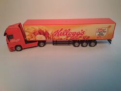 Modell LKW Mercedes Benz Actros Kelloggs Crunchy NUT Cornflakes 1:87