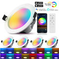 RGB LED Deckenleuchte Dimmbar Deckenlampe Smart App Einbaustrahler 230V 5W 9W