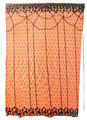 Halloween Dekoration - Vorhang (orange, 160x210cm) Gardine Deko Kürbis Fenster