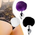 Anal Plug Metall Hasenschwanz Plug mit Metall Plug Buttplug BDSM für Paare