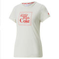 Puma x Coca-Cola Wmns Graphic SS Lifestyle T-Shirt Damen Elfenbein Leuchtende