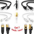 CAT 7 Netzwerkkabel Patchkabel Flachkabel RJ45 PC LAN Kabel Ethernet DSL Rund