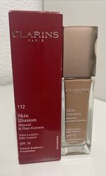 Clarins Skin Illusion Foundation Shade 112 Amber 30ml -  New In Box 