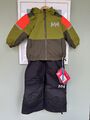 Helly Hansen Rider 2.0 Skijacke Trägerhose Salopette Set 86 cm / Alter 1 grün schwarz