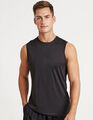 Vegan Herren Cool Smooth Sport Tank Top QuickDry Gr.XS-3XL schwarz weiß 022