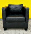 Crack by Machalke Designer Sessel schwarz Leder Couchsessel Lounge  Clubsessel