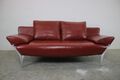 Rolf Benz Modell 1600 Sofa Echt Leder Rot Dreisitzer Designer Couch