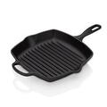 Le Creuset Signature Gusseisen-Grillpfanne, Quadratisch, 26 x 26 cm, Schwarz