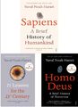 Yuval Noah Harari 3 Bücher Set: Sapiens, 21 Lessons & Homo Deus (Englisch)