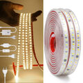 LED Stripe Streifen 120LEDs/m Band Lichterkette Wasserdicht Selbstklebend 230V