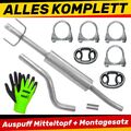 Mitteltopf Auspuff für Opel Corsa 3 III C Tigra 2 II B 1.2 1.4