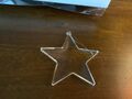 Set Glas Star klar  9 cm hochwertiges klares Glas   2er Set