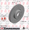 1x ZIMMERMANN Bremsscheibe SPORT Z 150.3478.52 für BMW F10 F13 F01 F12 F06 F07