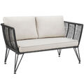 Garten-Loungesofa Sundo im Rope-Design mit Polyrattan