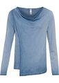 Neu Sweatshirt in Wickeloptik Gr. 32/34 Jeansblau Damen Baumwoll-Hoodie