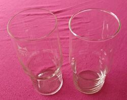 2x Superfest Glas 2x 0,3 L  DDR/GDR Strong Glass East German Mitropa stapelbar