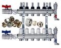 Edelstahl Heizkreisverteiler 2-12 fach für Fußbodenheizung mit Kugelhahne 