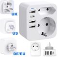 Reiseadapter DE auf USA UK GB England 3pin Steckdose Reisestecker Adapter Strom