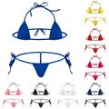 Sexy brasilianische Bademode Tanga Bikini Set Dessous BH GString für Damen