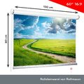 60'' Rolleinwand Beamerleinwand Beamer Leinwand Projektionsleinwand 16:9 130x80