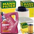 MANN INSPEKTIONSPAKET+5L MANNOL NRG 5W-30 ÖL passend für AUDI A4 B8 Q5 8RB TDI