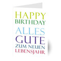 LUMA Geburtstagskarte HAPPY BIRTHDAY bunt DIN B6