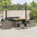 Gartenmöbel Sofa Garnitur Essgruppe Lounge Sitzgruppe 6-tlg. Poly Rattan vidaXL