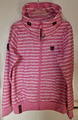 Benter Hoodie Sweatshirt - Jacke rosa offwhite Gr. XL Langarm Lederapplikationen