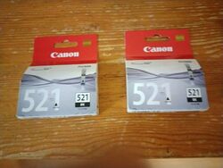 2 x Canon CLI-521BK Tinte - Schwarz (2933B001)   4960999577470   NEU OVP