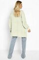 Damen Strick Klobig Langarm Offene Vorderseite 2 Taschen Boyfriend Pullover Cardigan