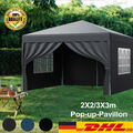 Pavillon 2x2/3x3m Wasserdicht Gartenzelt Faltpavillon Partyzelt Zelt 3 Farben