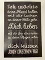 Kunstdruck Tafelbild Print mit Spruch Ich möchte Dich lieben Liebe Din A4