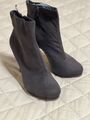 BOOTS PLATEAU ANKLE BOOTS Stiefelette Damen  Grau NEU  H&M Lederimitat Gr 40