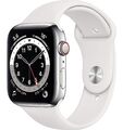 APPLE Watch Series 6 GPS Cellular 44mm Smartwatch weiß/silber neuw. Zustand