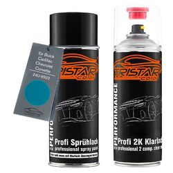 Autolack 2K Spraydosen Set für Buick Cadillac 24U 9522 Bright Blue Metallic