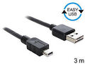 DELOCK Kabel EASY USB 2.0-A > Mini USB 5Pin Stecker/Stecker 3 m