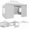 Faltpavillon 3x4,5m Pavillon Wasserdicht Partyzelt Gartenzelt Pop-Up Faltbarzelt