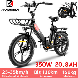 E Bike 20 Zoll Mountainbike Elektrofahrrad Klapprad MTB 20.8 AH 36V MTB Fatbike