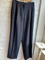 Vintage Salvatore Ferragamo Damen Hose schwarz Größe 16, 48 weites Bein