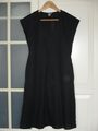 Kleid aus 100% Leinen, schwarz, V-Ausschnitt, in Gr. 34, Alba Moda, top Zustand