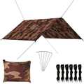 Outdoor Tarp Wasserabweisend Hängematte Camouflage Sonnensegel Zelt vidaXL