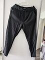 Only Loose Fit Hose Stoffhose Jogginghose Jogger Schwarz Streifen S 30