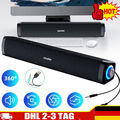 USB Lautsprecher Stereo Soundbar Subwoofer Musikbox für TV PC Computer Desktops