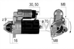 ERA 220214A Starter Anlasser 1kW für SMART FORTWO Coupe (451) CITY-COUPE (450)