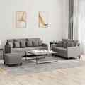 Sofagarnitur Kissen Sessel Sofa Couch Designsofa 2-tlg. Weinrot Stoff vidaXL