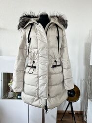 Moncler Aphrotiti Gr.2 Daunen Jacke Mantel Beige