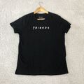 Friends T-Shirt Damen M Medium Schwarz Kurzarm Logo Spruch WB Enterainment