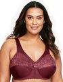 Glamorise Damen Bügellos MagicLift-Stütz-BH Bordeaux Gepolstert Rot 95F