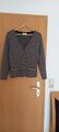 PETER HAHN Damen Strickjacke Jacke Gr. 38 schwarz-beige 84% Schurwolle NW!